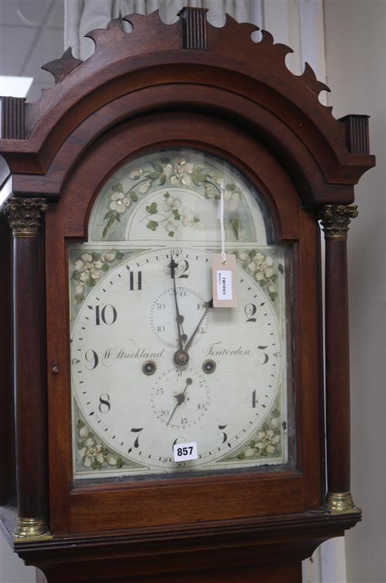 A late George III mahogany longcase clock, W. Strickland, Tenterden